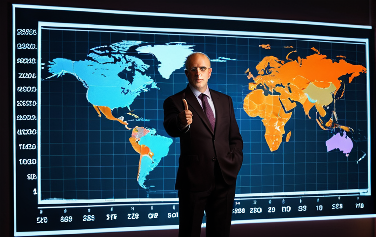 "A distinguished financial expert stands under a spotlight, confidently pointing to a complex, vibrant digital chart zoomed into a specific, intricate segment of global currency markets. The background is slightly blurred, suggesting a broader, undifferentiated market, while the expert and their niche are sharply focused. The overall mood is authoritative and insightful. Ultra-realistic, high detail, professional setting, rich colors, cinematic lighting."