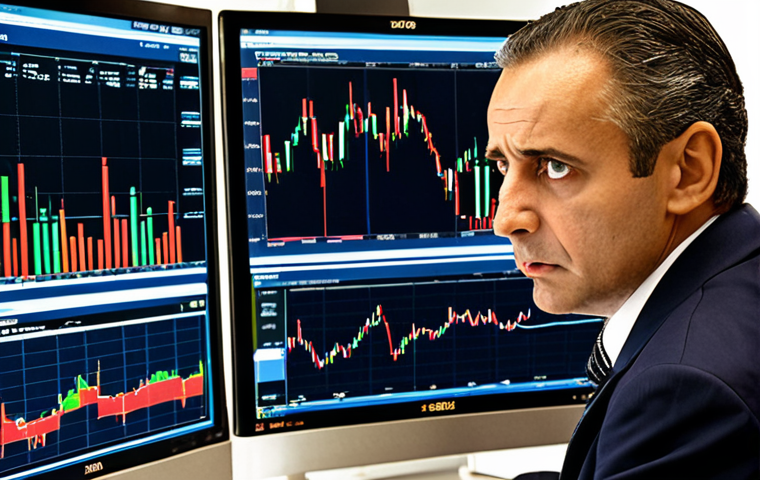 **Image Prompt:** A seasoned currency trader, perhaps in a Milanese office, analyzing multiple screens displaying fluctuating currency charts, with a focused and slightly worried expression. Emphasize the blend of data analysis and intuition needed in currency management, reflecting the "art" of navigating volatile markets.
