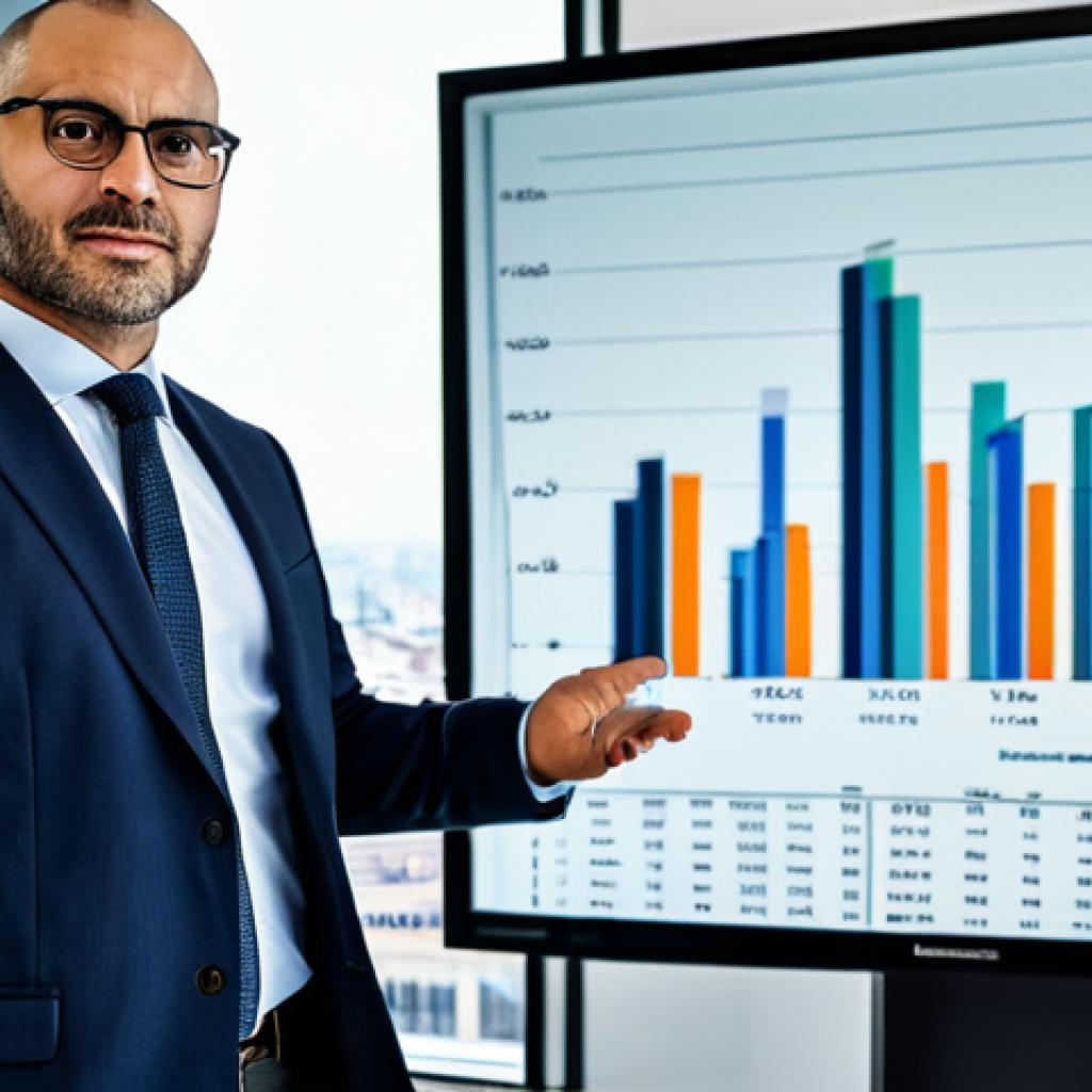 **
"A successful FX Manager, dressed in a professional business suit, stands in a modern Milan office overlooking the Duomo. He is confidently gesturing towards a large financial data display. Fully clothed, appropriate attire, safe for work, perfect anatomy, natural proportions, professional demeanor, high quality."
**