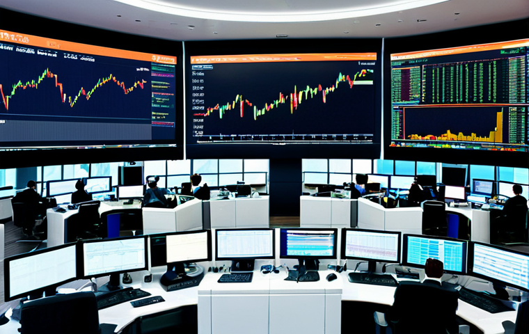 Modern FX Trading Floor**

"A bustling foreign exchange trading floor, panoramic view, multiple screens displaying real-time currency charts and economic data, traders in professional attire analyzing information, fully clothed, appropriate content, safe for work, perfect anatomy, correct proportions, dynamic composition, financial district background, professional environment, high resolution, vibrant colors, modern technology."

**