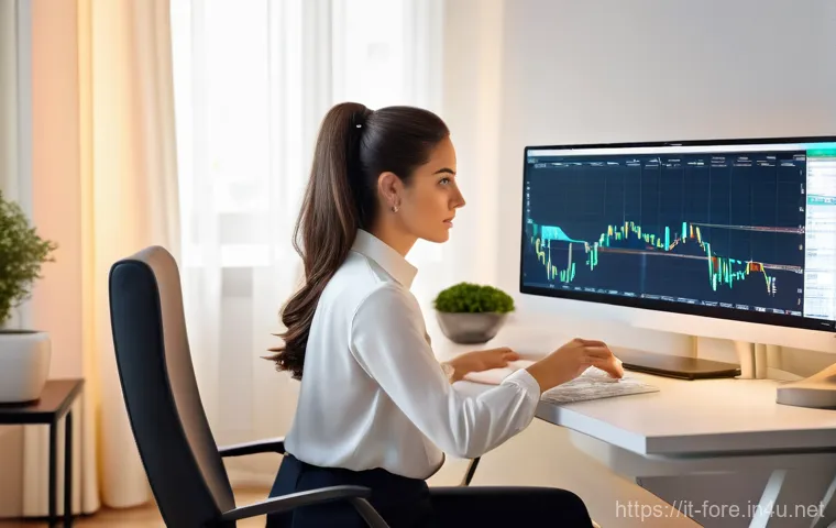 외환관리사와 외환 거래 성공 사례 연구 분석 - **Prompt 1: Focused Forex Trader Analyzing Market Data**
A young, professional Italian woman in ...