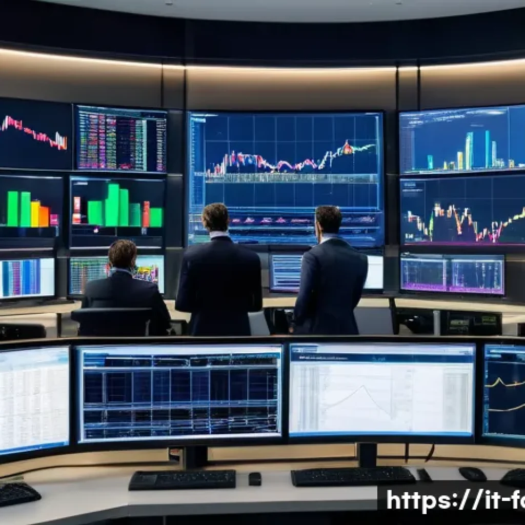 외환관리사와 비상 상황 대처 사례 - A modern financial trading room in Milan with diverse professionals monitoring multiple large screen...