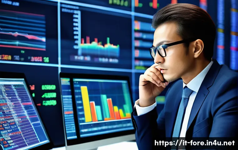 외환관리사 자격증으로 갈 수 있는 직무 - A professional financial consultant in a modern office setting, analyzing complex foreign exchange d...