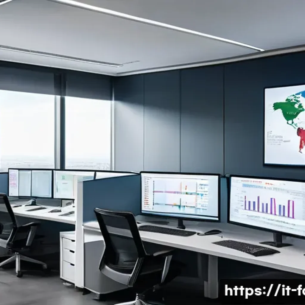 외환관리사와 관련된 법규 이해 - A modern Italian financial office environment showcasing professionals analyzing currency exchange d...