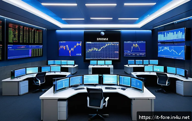 외환관리사와 글로벌 시장 비교 - A sophisticated financial trading room scene focused on currency exchange markets, featuring multipl...